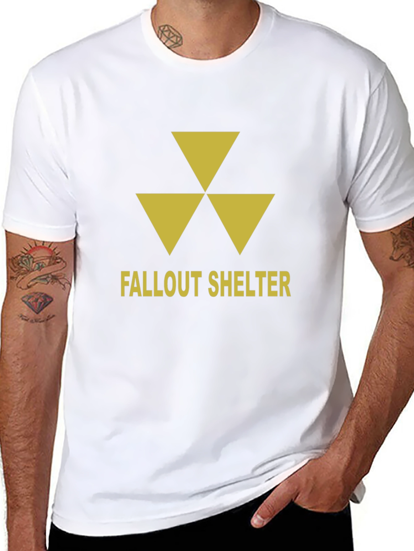 Fallout Shelter Graphic T-Shirt - Nuclear Warning Symbol
