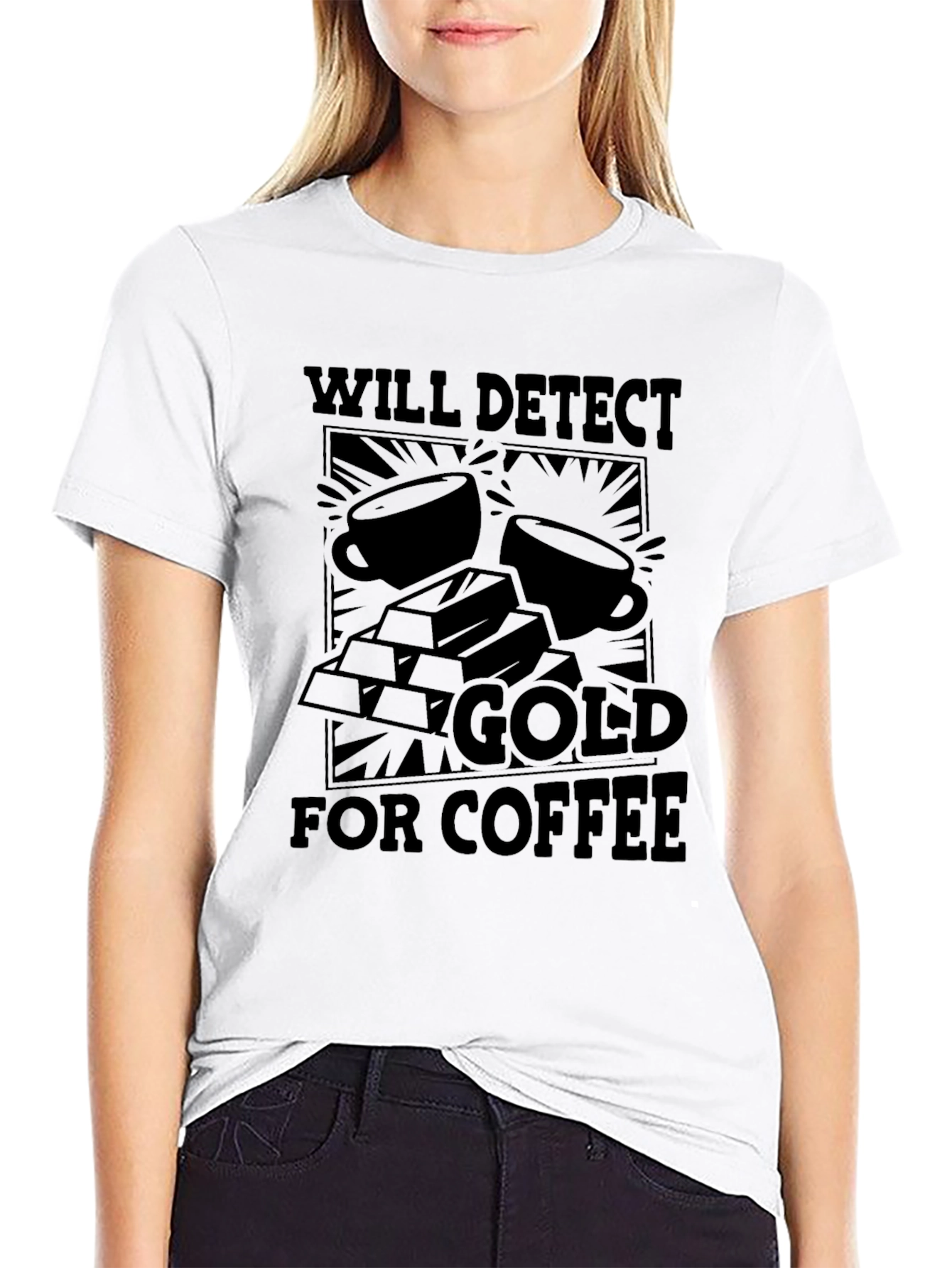 Gold for Coffee T-Shirt - Detector Humor Tee
