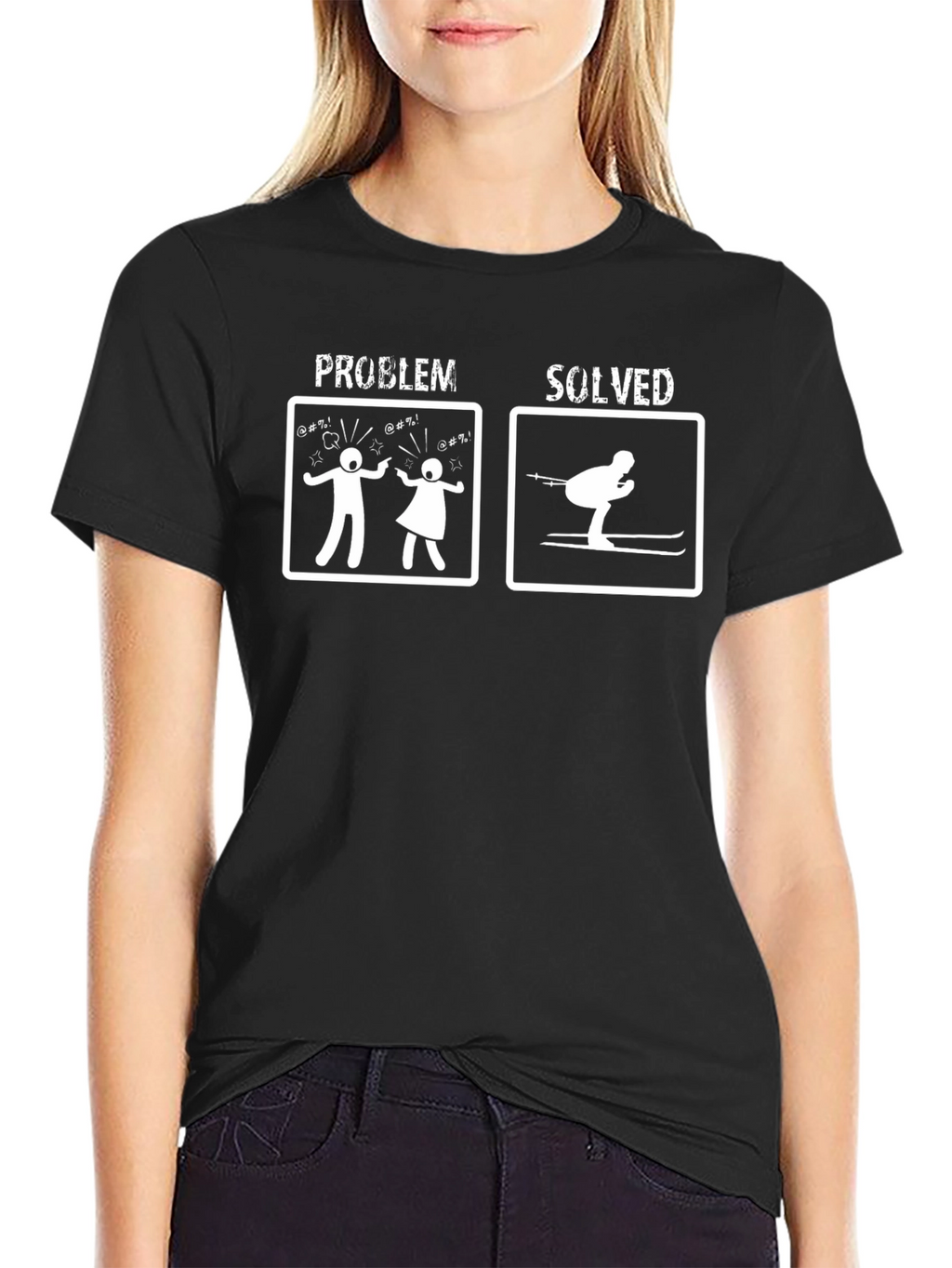Problem Solved Skiing T-Shirt