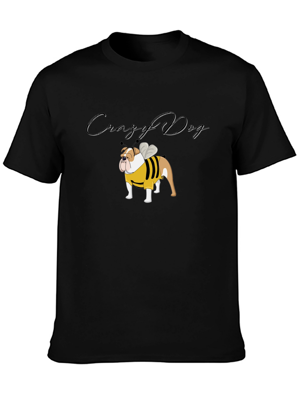 Crazy Dog Bulldog Bee T-Shirt
