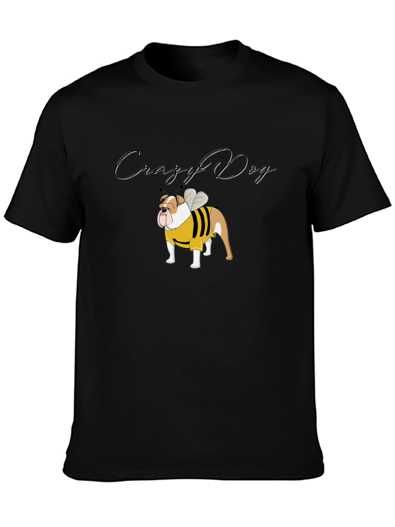 Crazy Dog Bulldog Bee T-Shirt