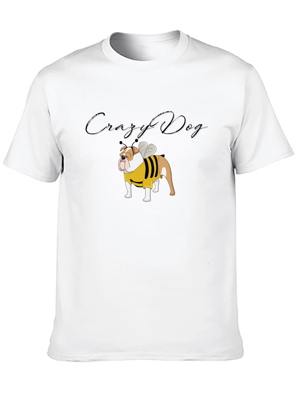 Crazy Dog Bulldog Bee T-Shirt