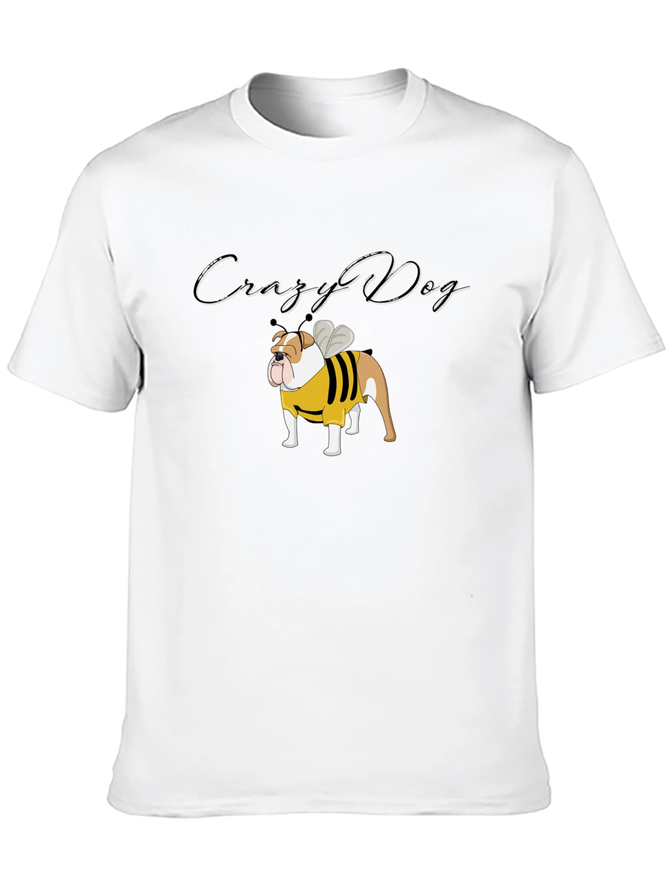 Crazy Dog Bulldog Bee T-Shirt