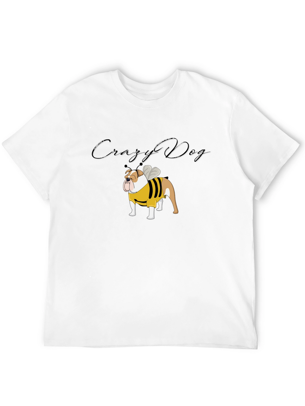 Crazy Dog Bulldog Bee T-Shirt