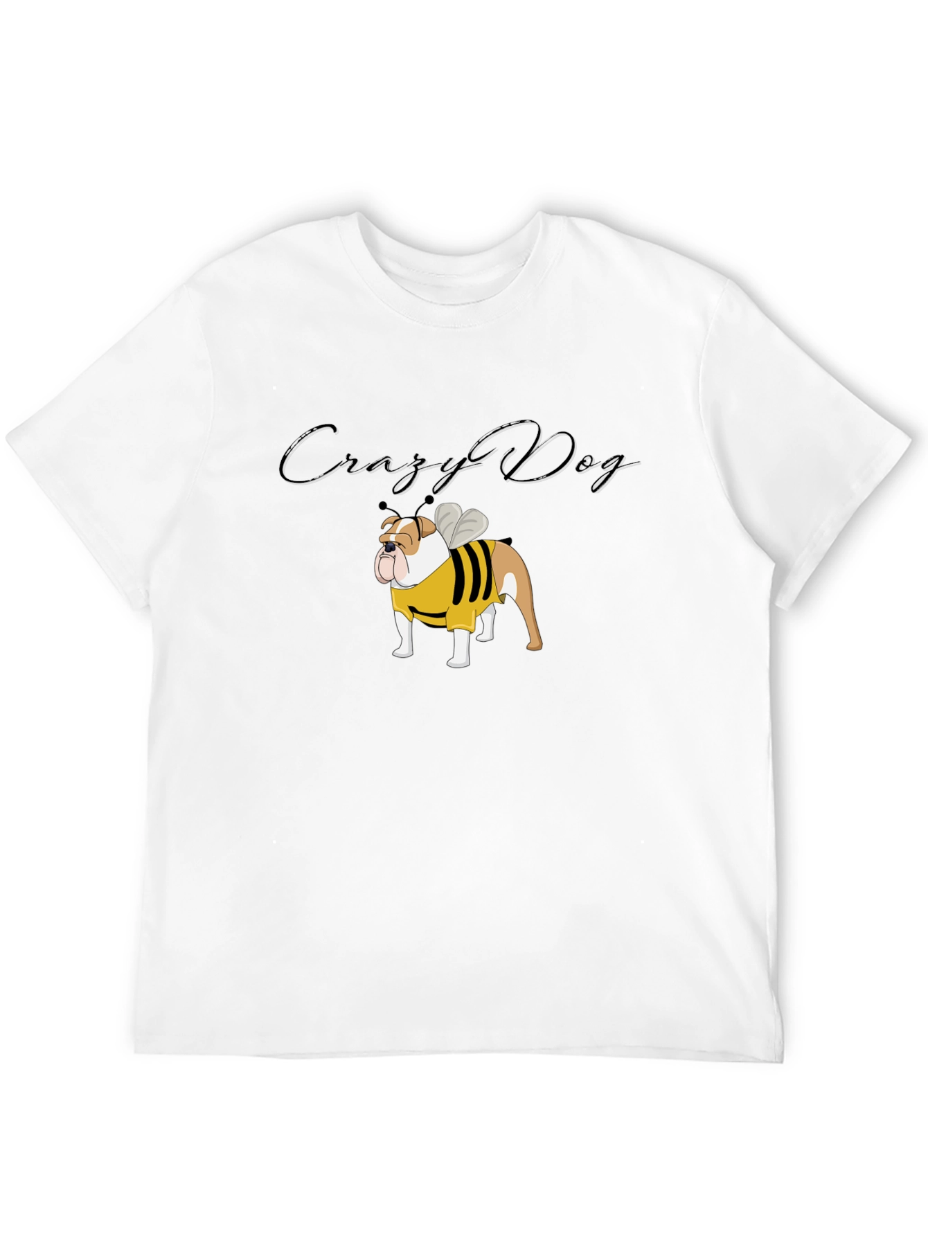 Crazy Dog Bulldog Bee T-Shirt