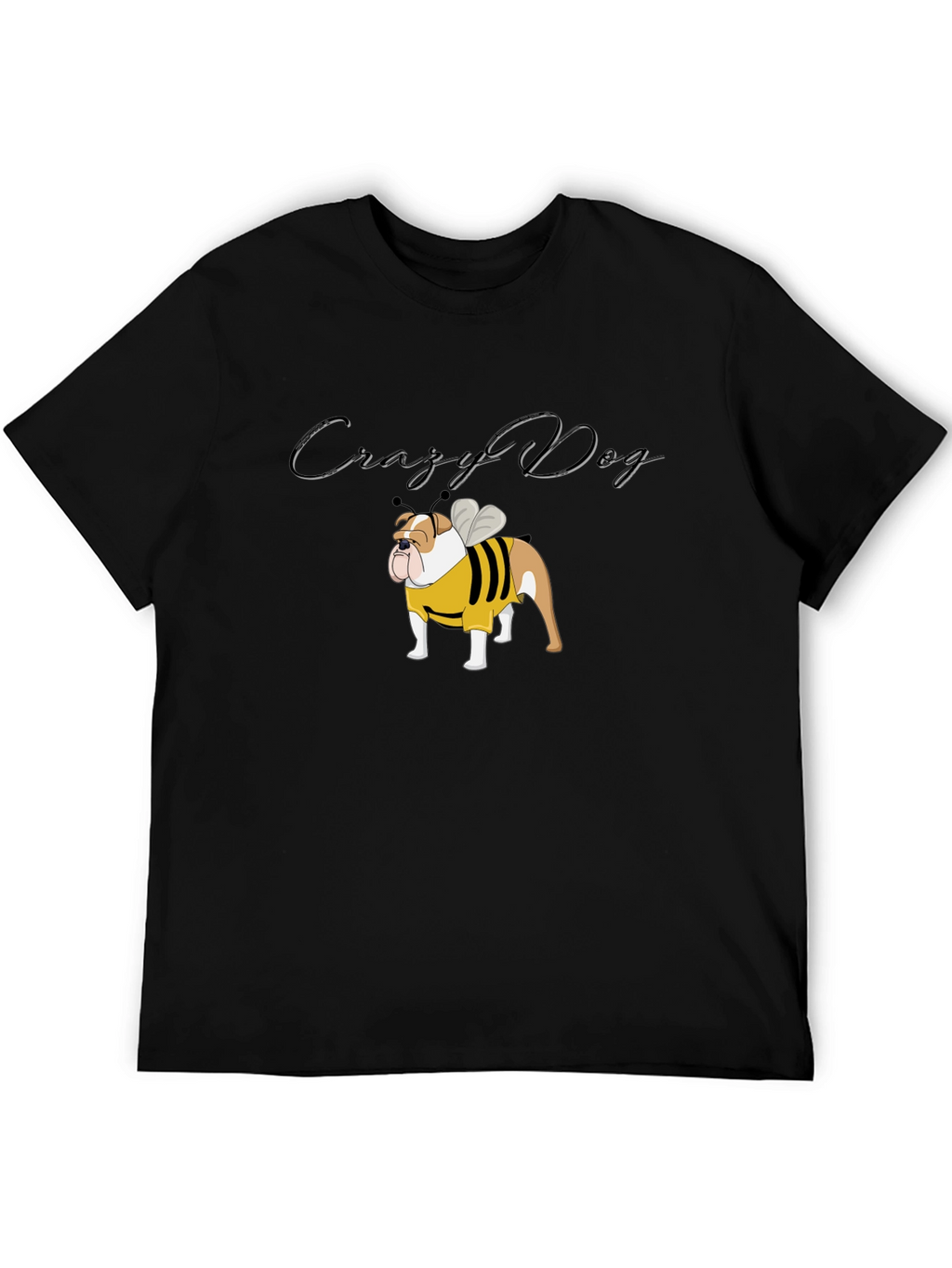 Crazy Dog Bulldog Bee T-Shirt