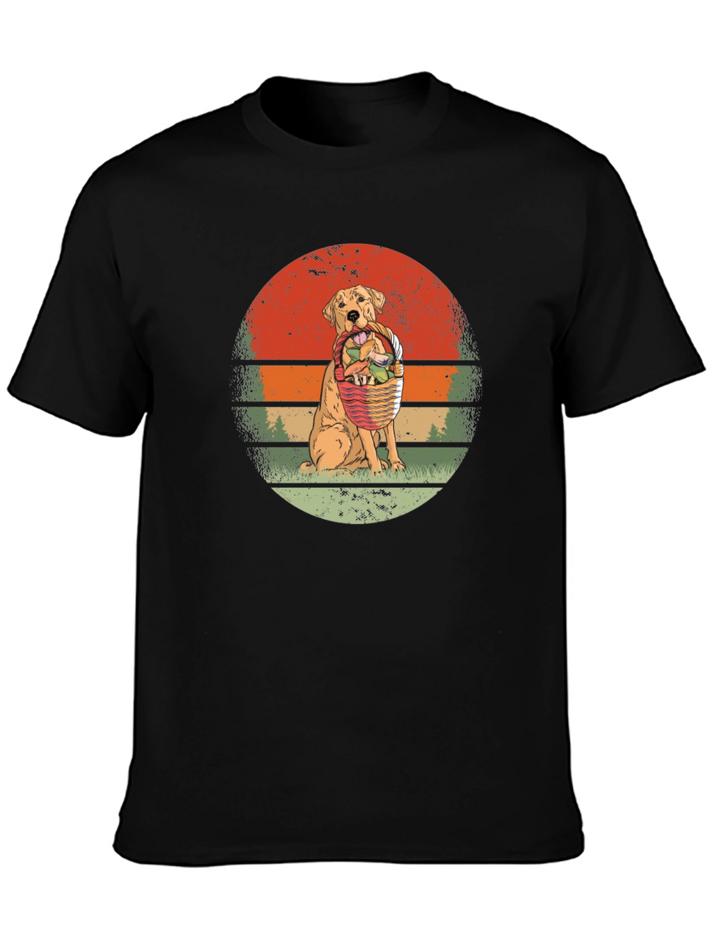 Dog Easter Basket Graphic T-Shirt