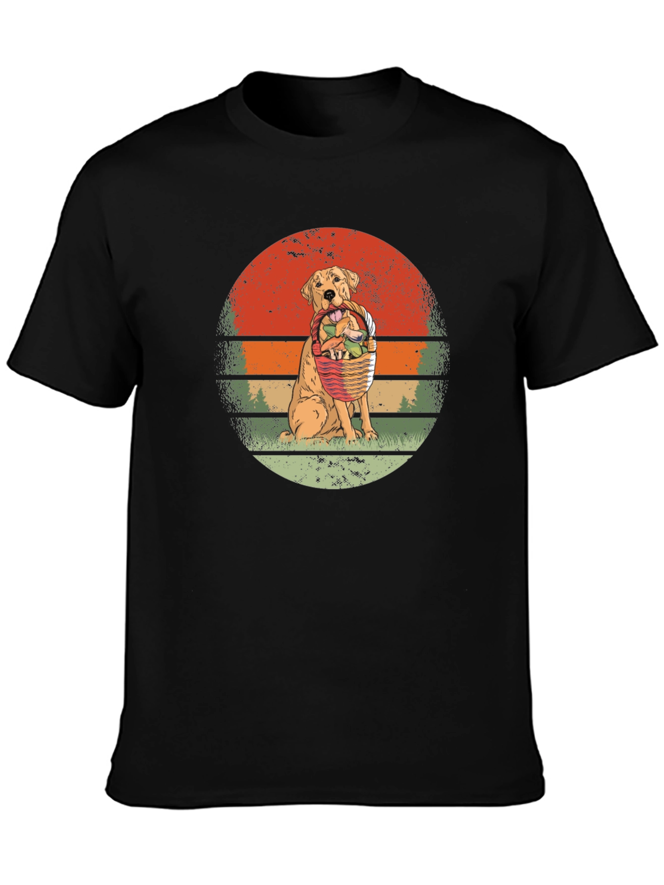 Dog Easter Basket Graphic T-Shirt