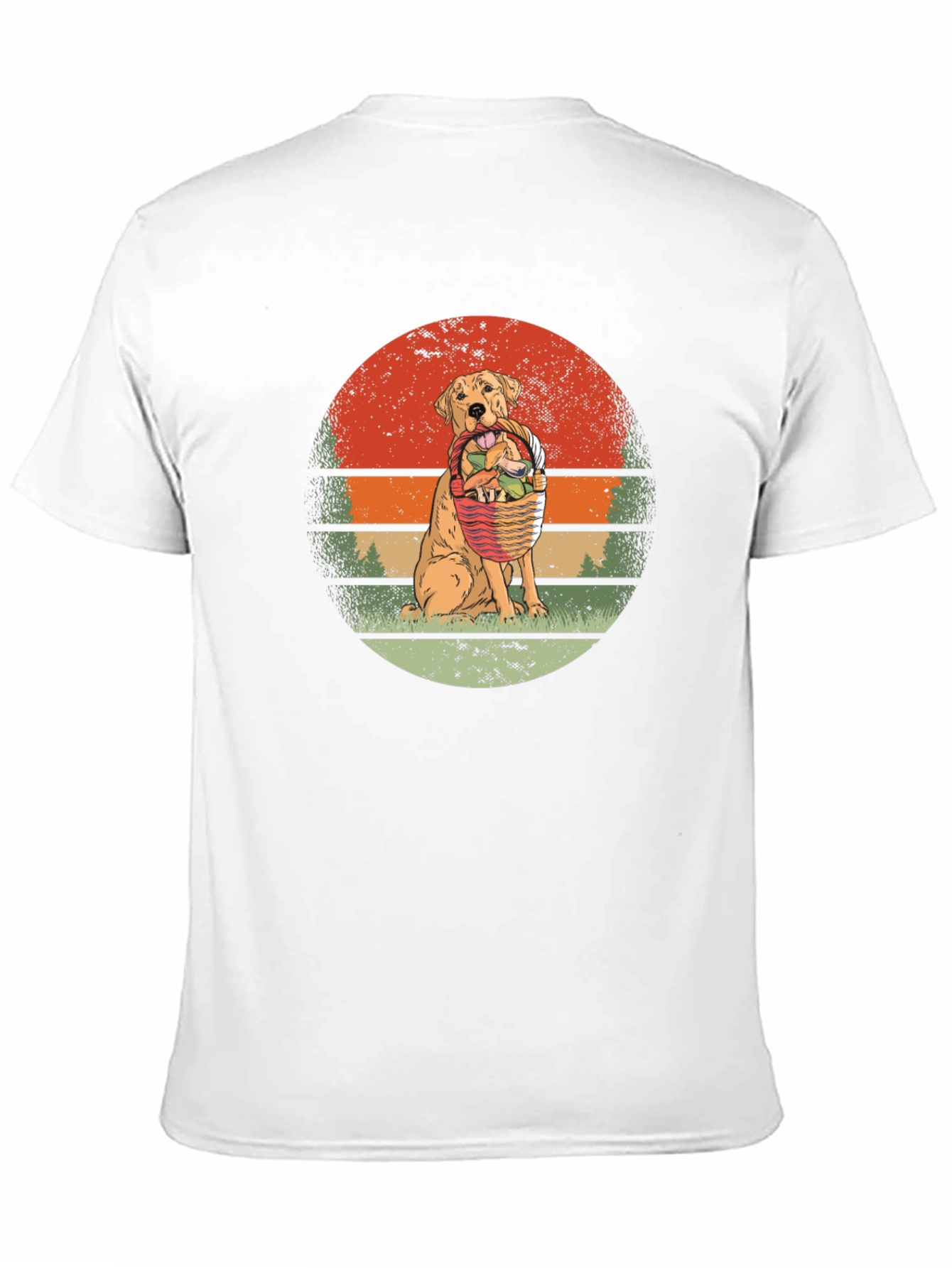 Dog Easter Basket Graphic T-Shirt
