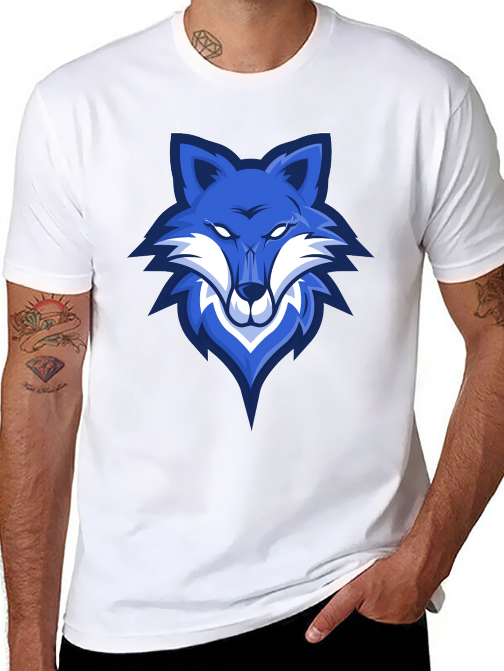 Blue Fox Graphic Tee - Mens Black T-Shirt