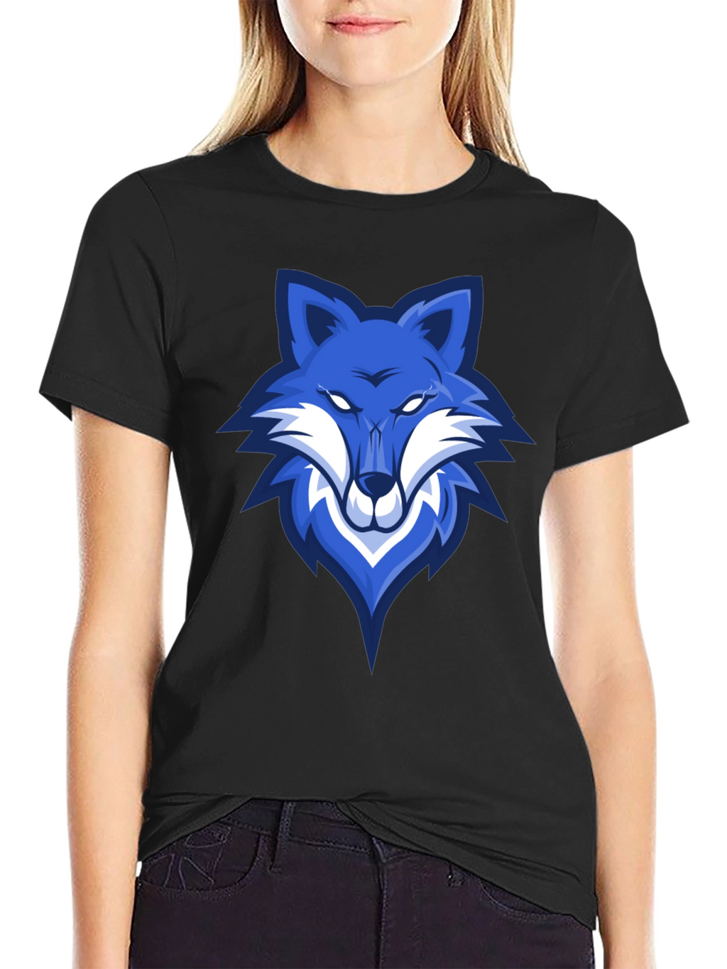 Blue Fox Graphic Tee - Mens Black T-Shirt