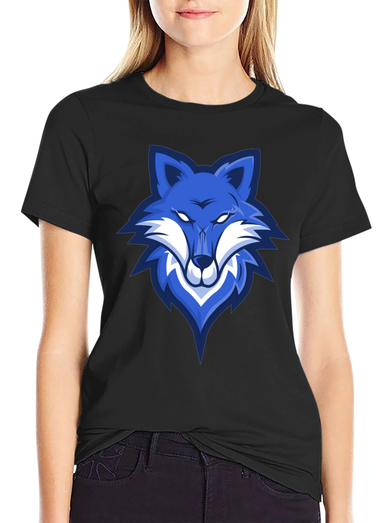 Blue Fox Graphic Tee - Mens Black T-Shirt