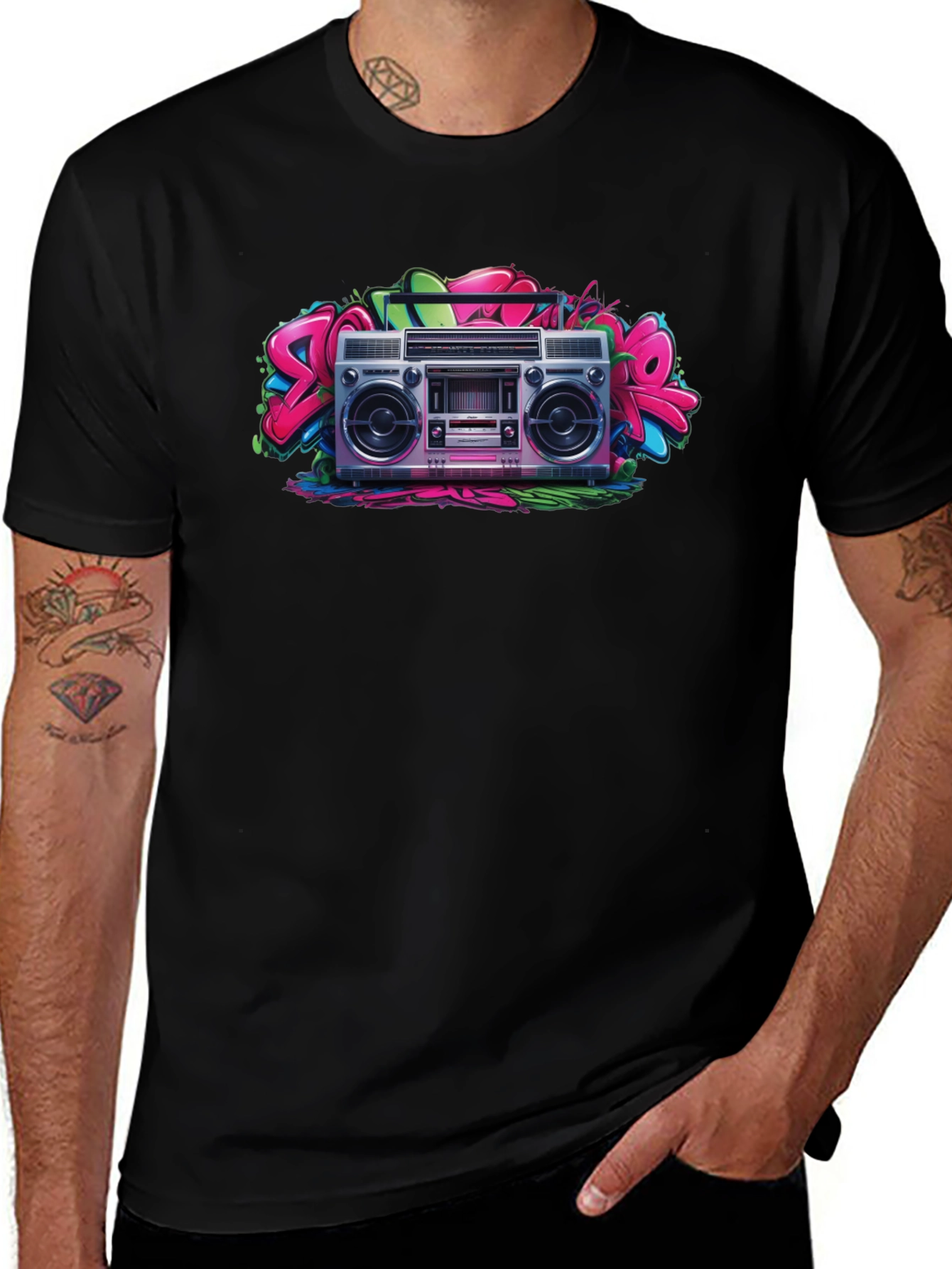Retro Boombox Graphic Tee
