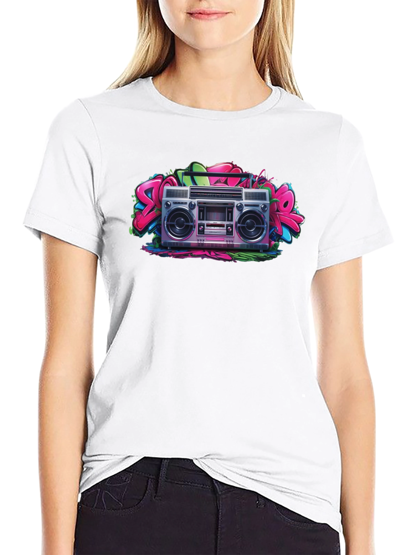 Retro Boombox Graphic Tee