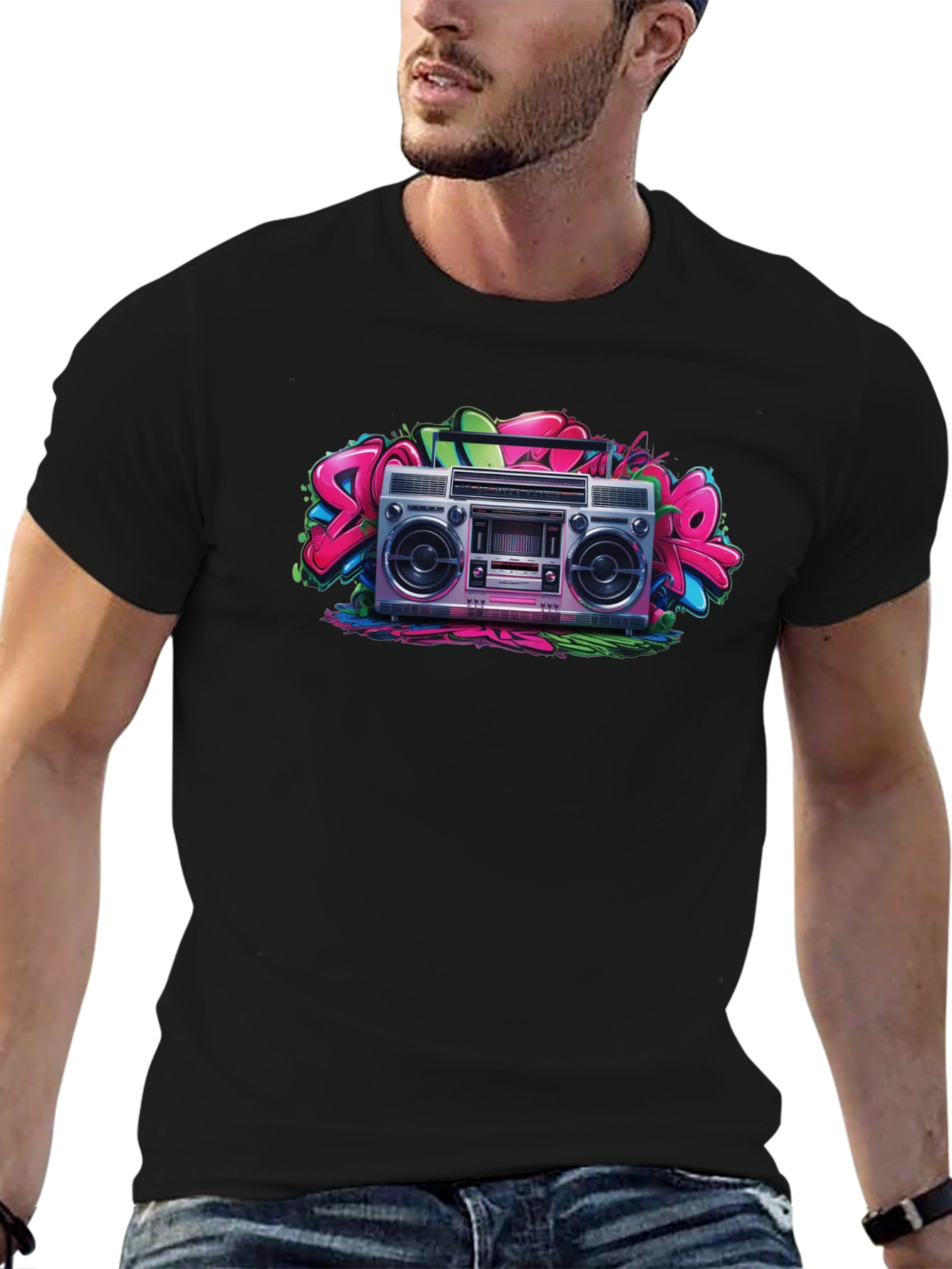 Retro Boombox Graphic Tee