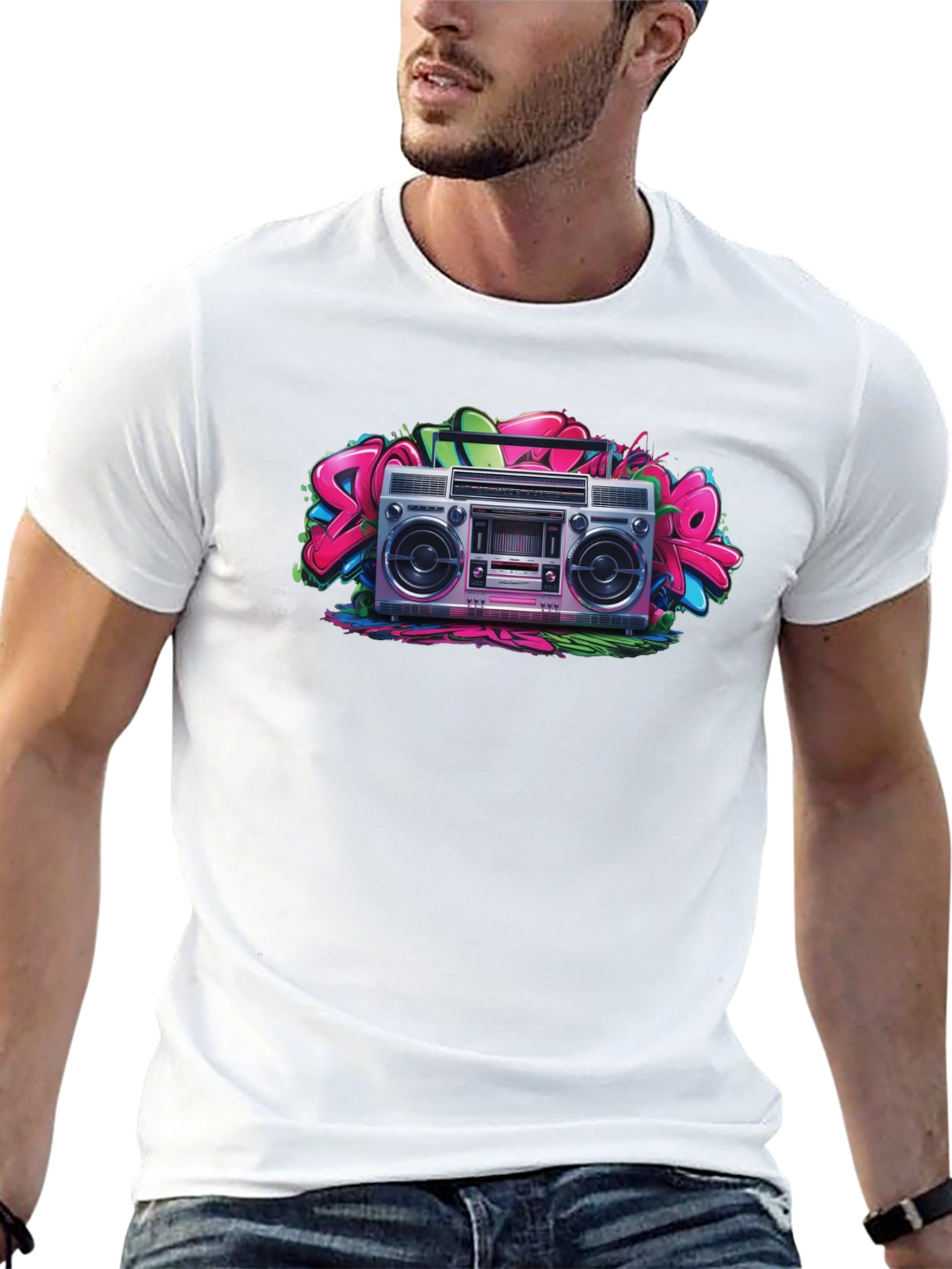 Retro Boombox Graphic Tee