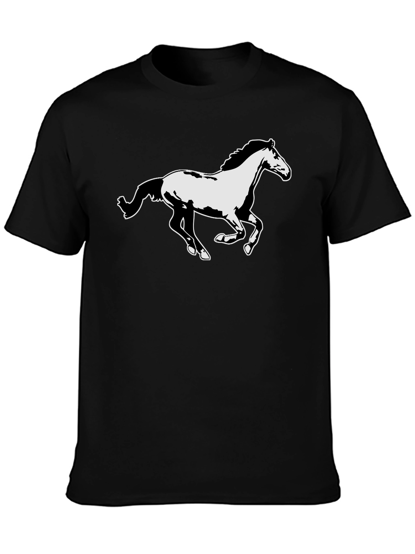 Horse Graphic T-Shirt - Black