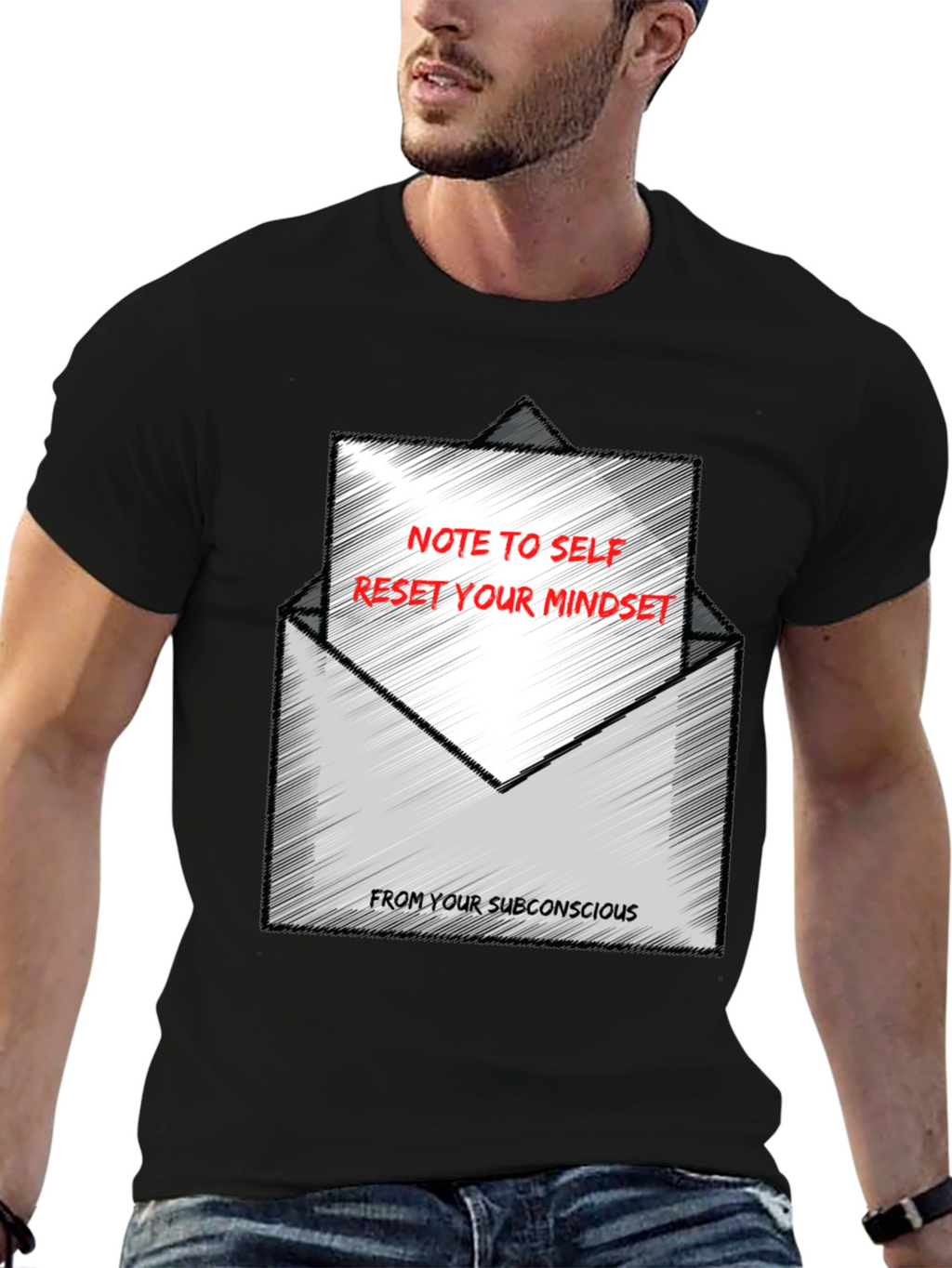 Reset Your Mindset Graphic Tee - Black