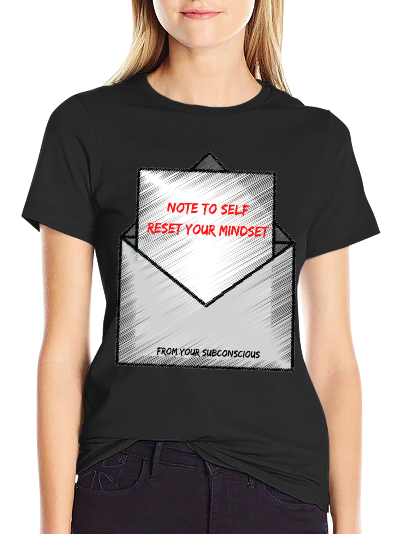 Reset Your Mindset Graphic Tee - Black