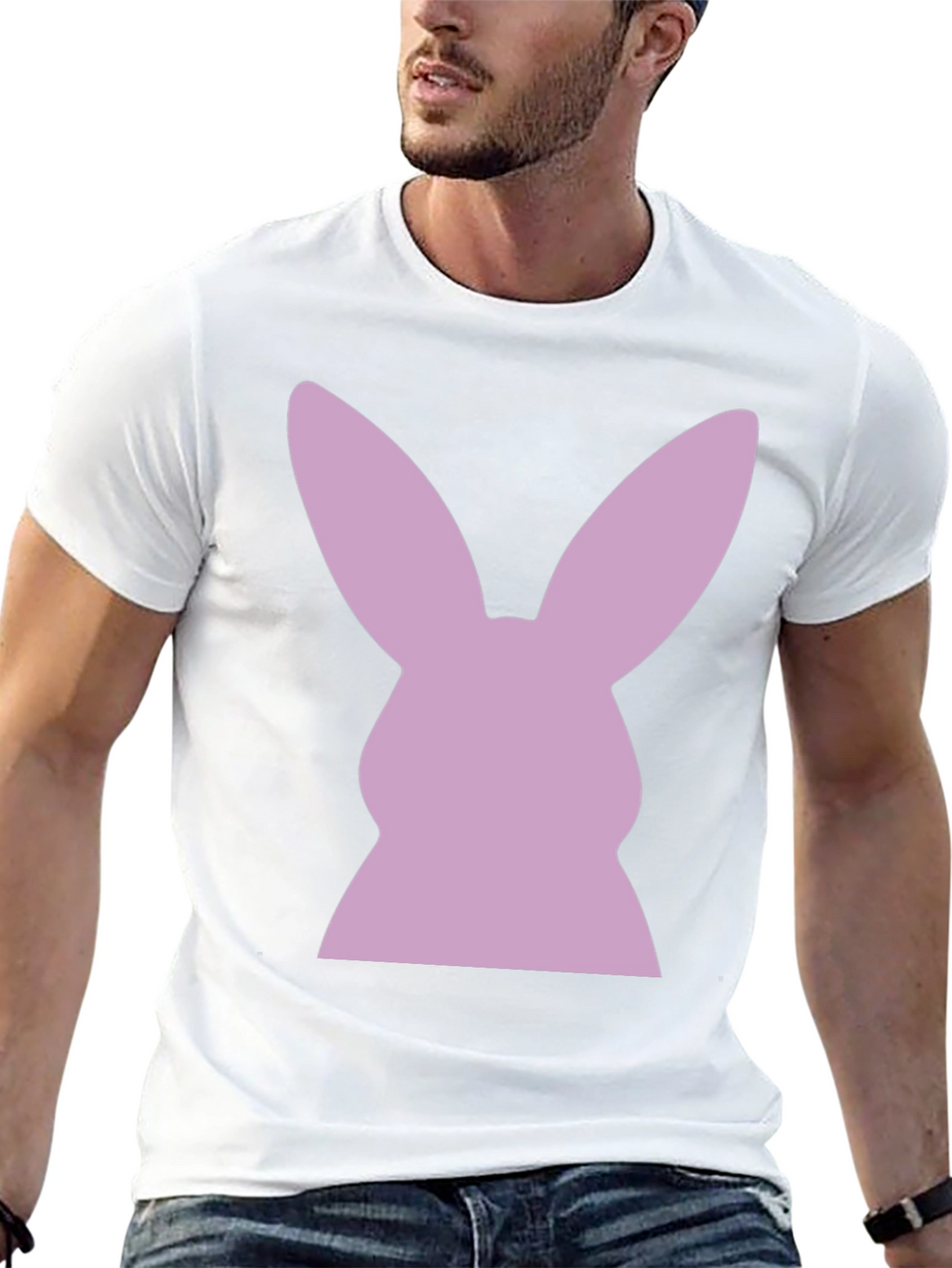 Bunny Silhouette T-Shirt - Black Tee