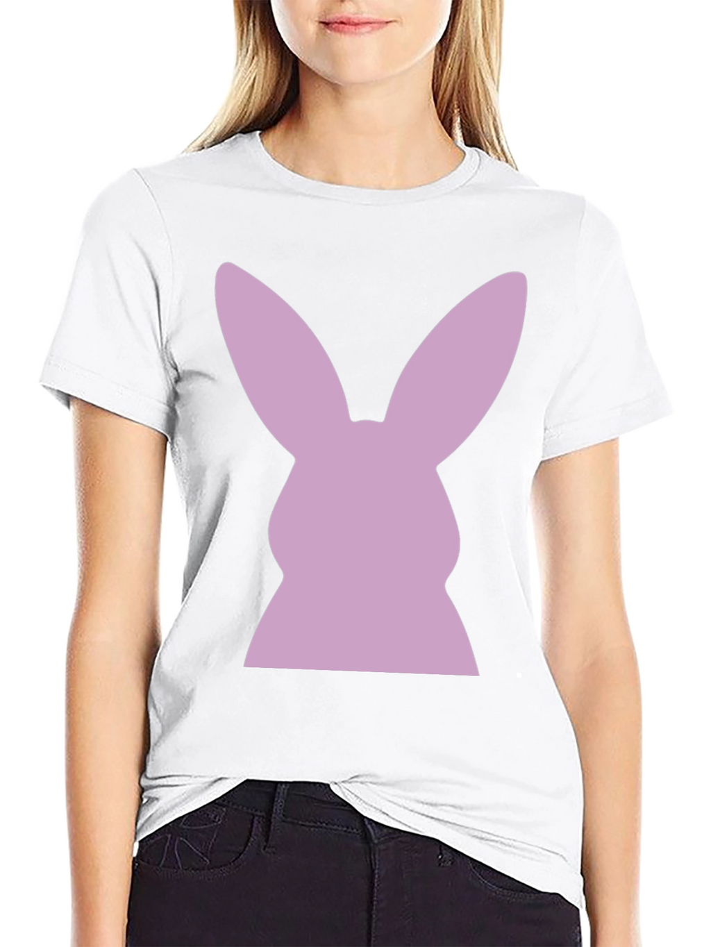 Bunny Silhouette T-Shirt - Black Tee