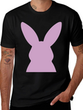 Bunny Silhouette T-Shirt - Black Tee