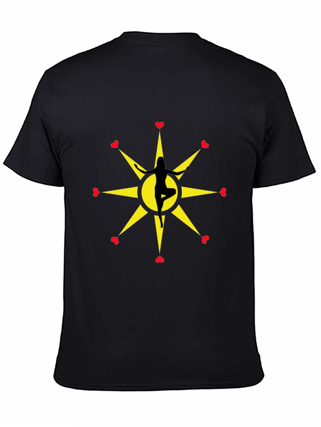 Yoga Love Starburst Black T-Shirt