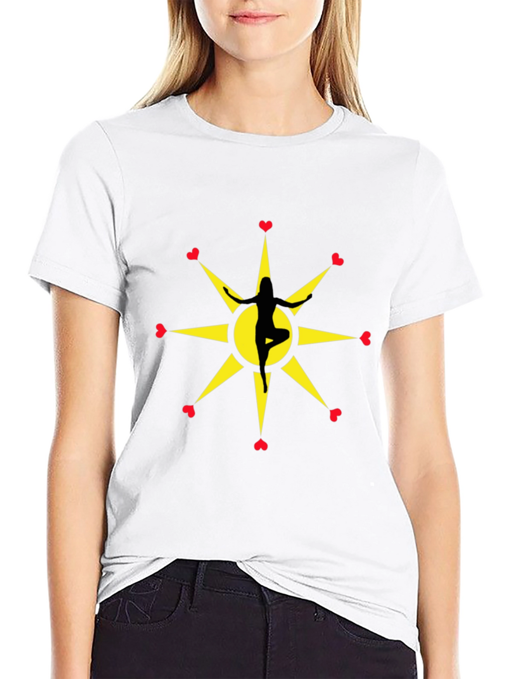 Yoga Love Starburst Black T-Shirt