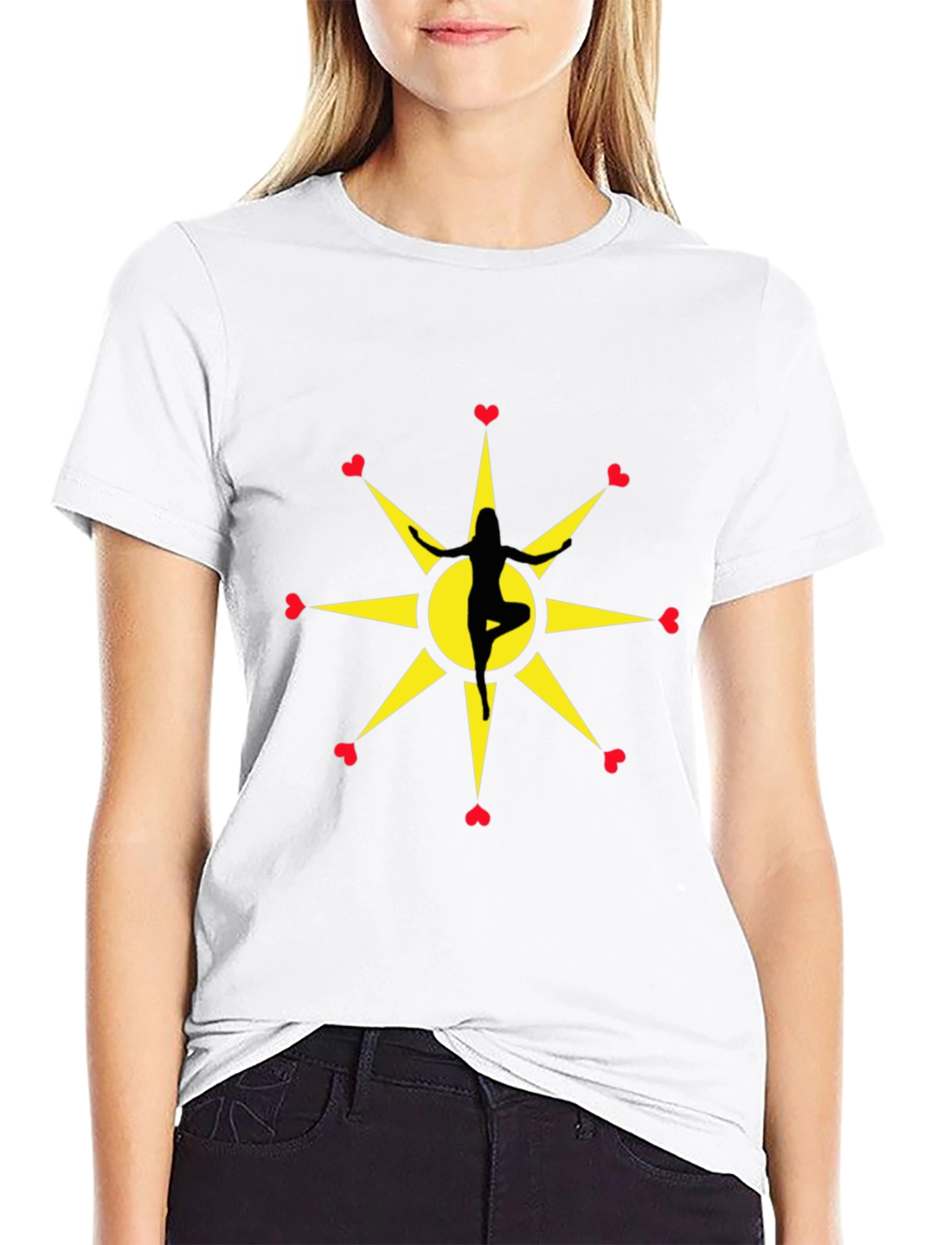 Yoga Love Starburst Black T-Shirt