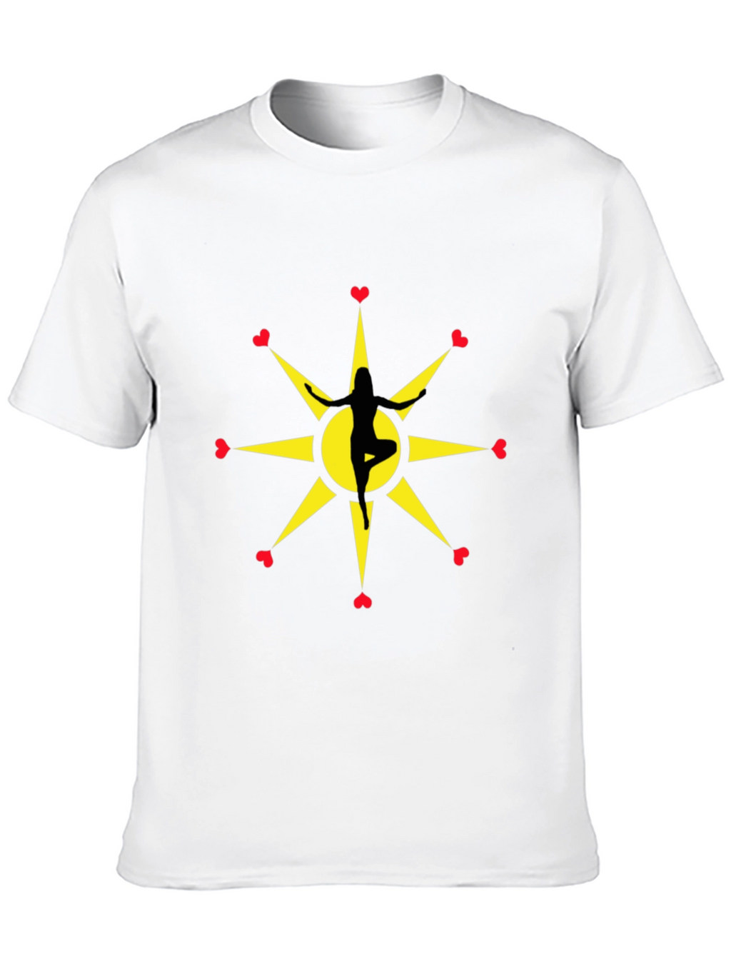 Yoga Love Starburst Black T-Shirt