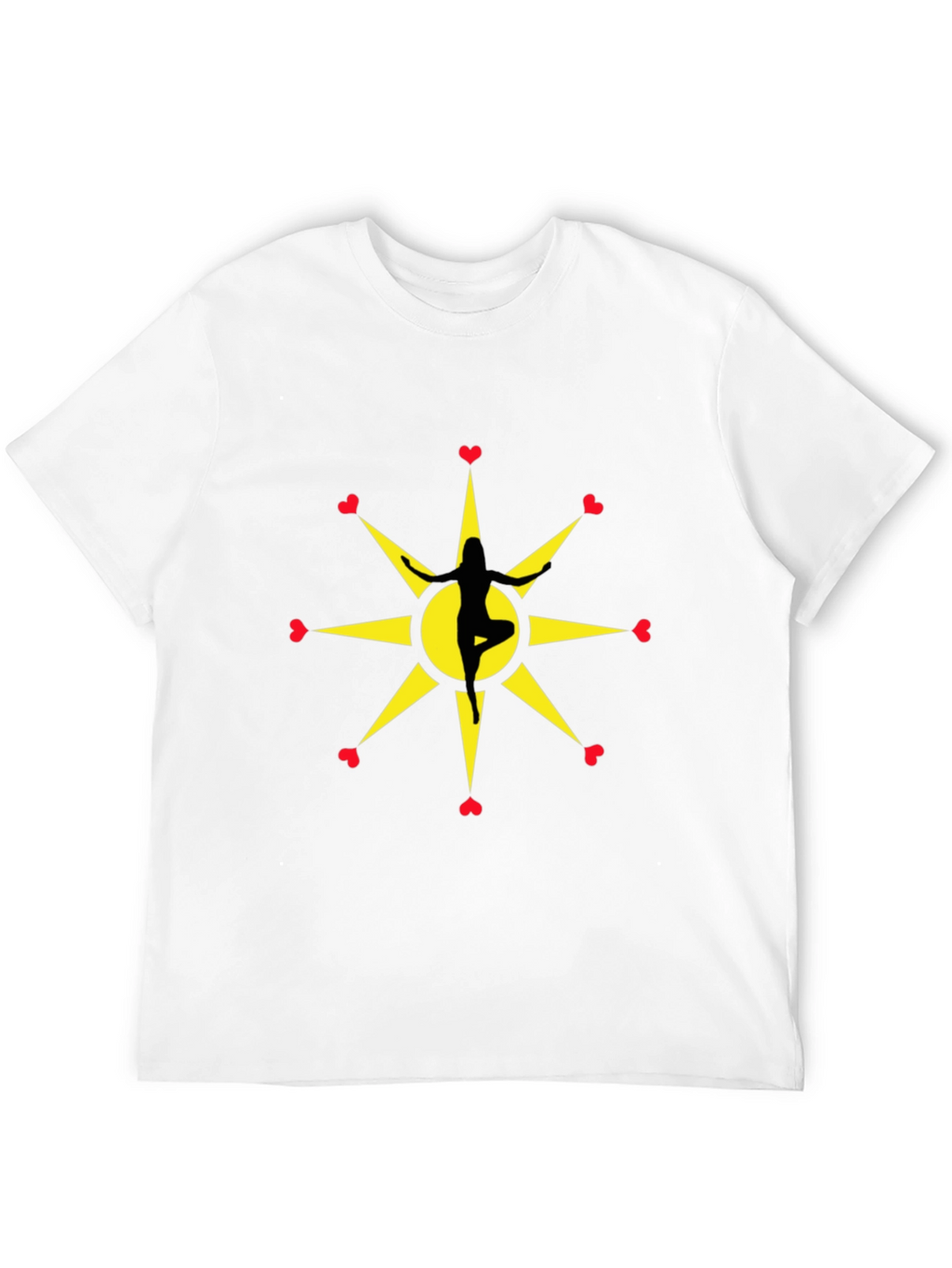 Yoga Love Starburst Black T-Shirt
