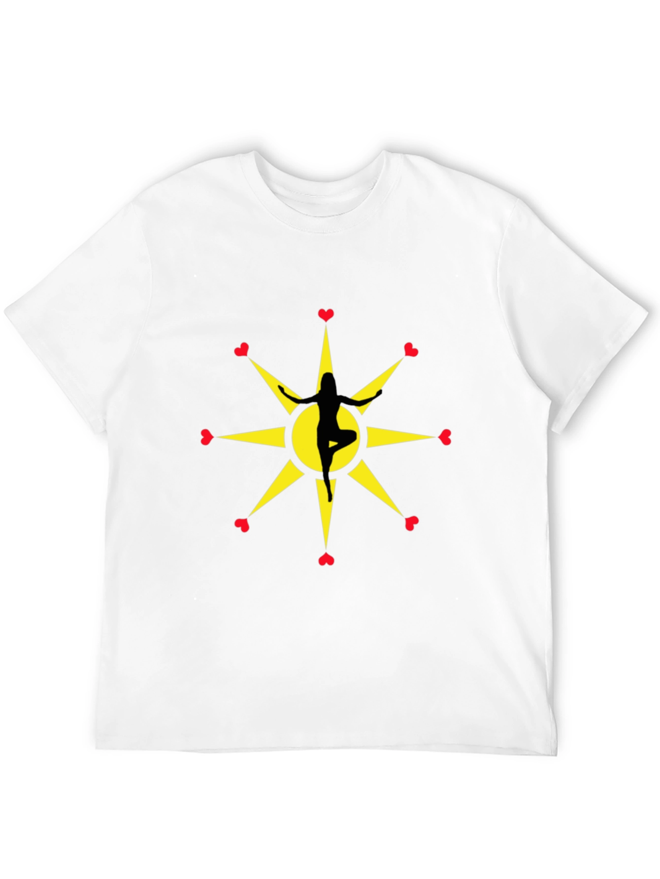Yoga Love Starburst Black T-Shirt