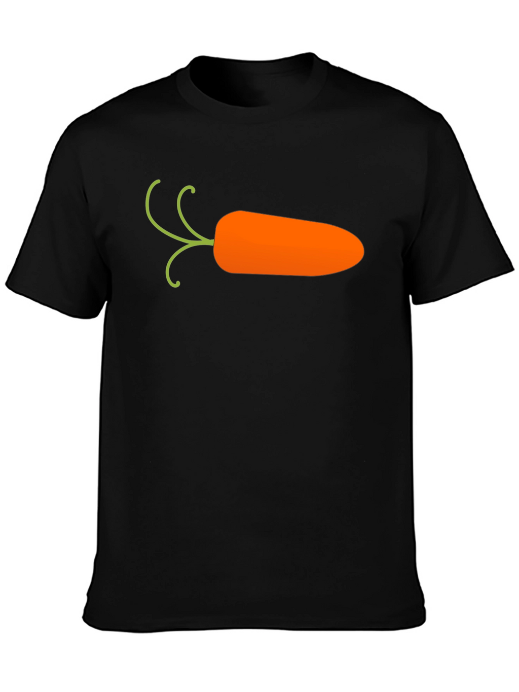 Carrot Graphic T-Shirt - Black Casual Cotton Tee