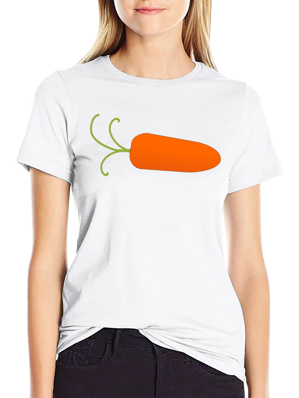 Carrot Graphic T-Shirt - Black Casual Cotton Tee