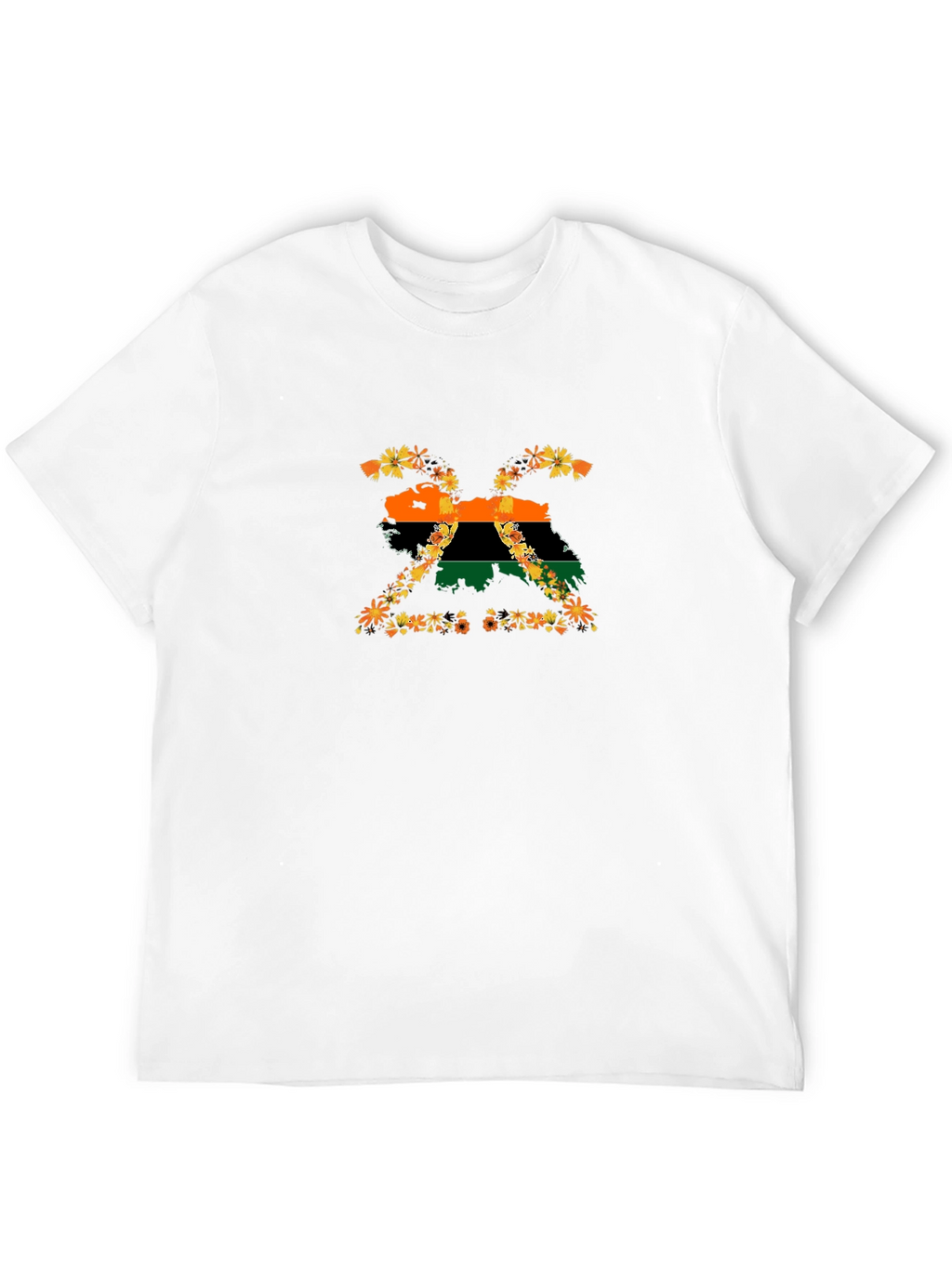 Floral BIAFRA Map T-Shirt
