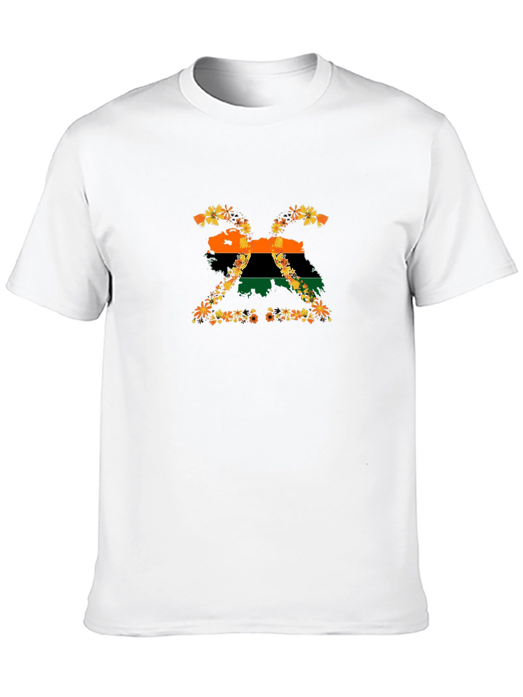 Floral BIAFRA Map T-Shirt