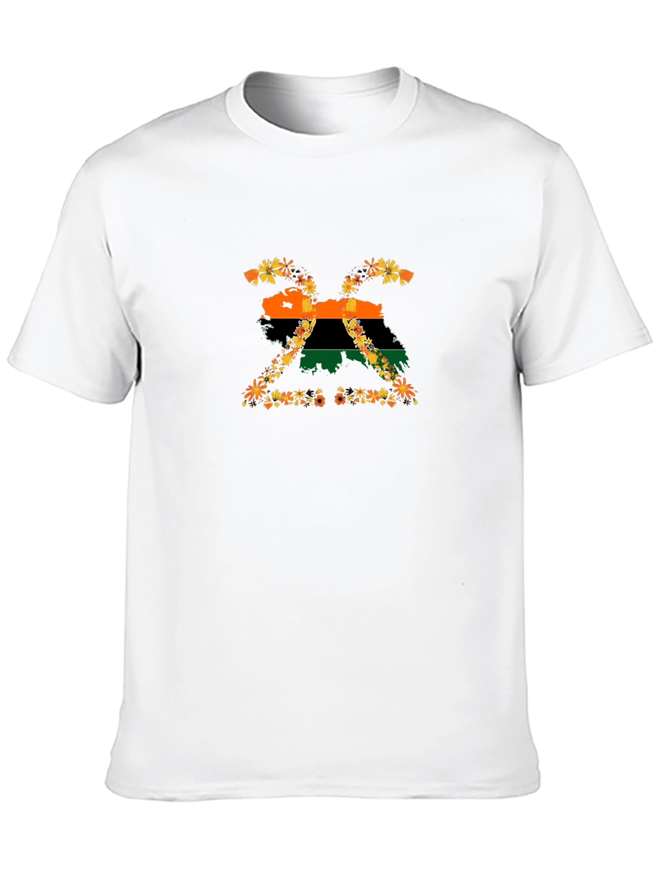 Floral BIAFRA Map T-Shirt