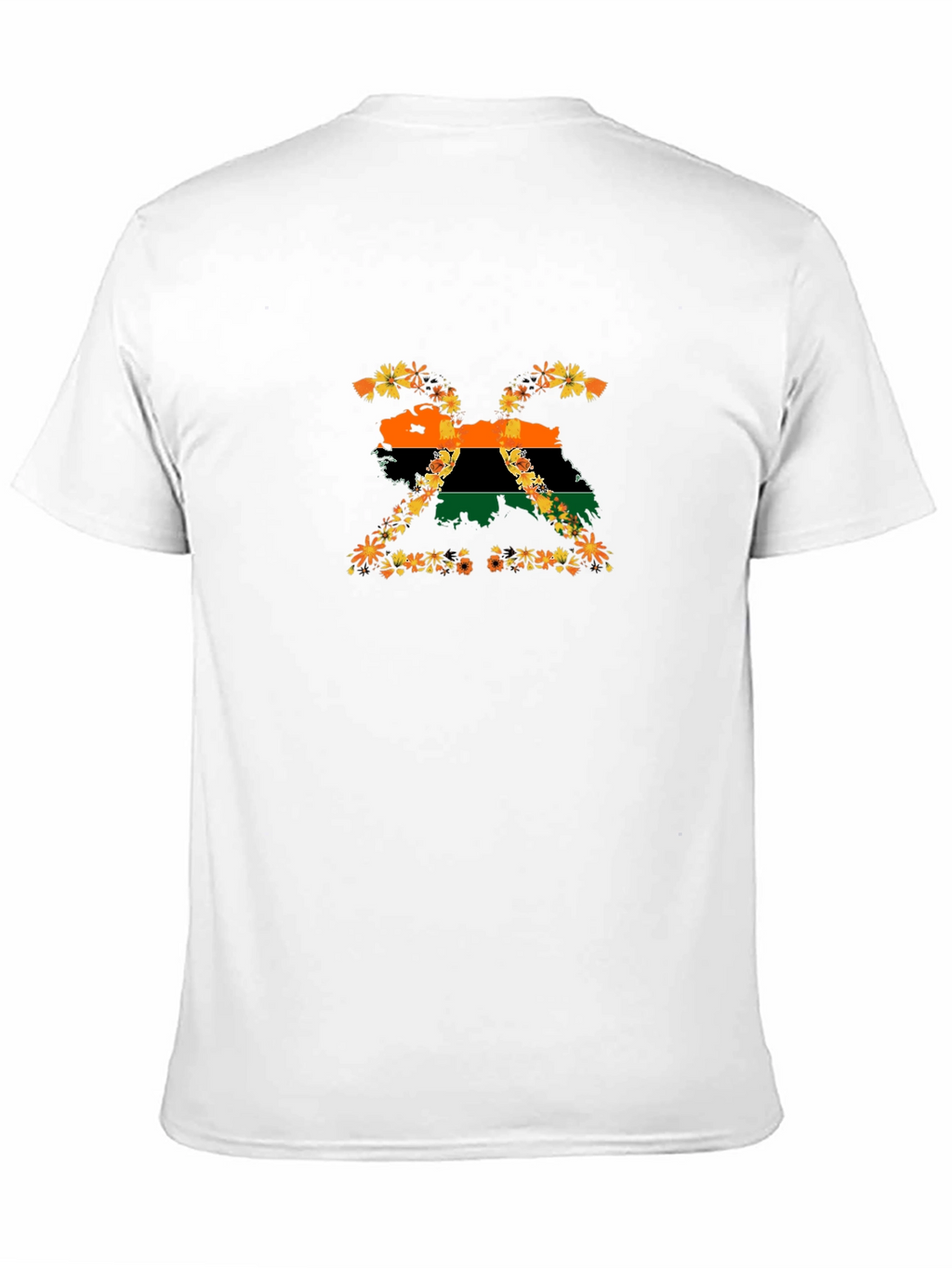 Floral BIAFRA Map T-Shirt
