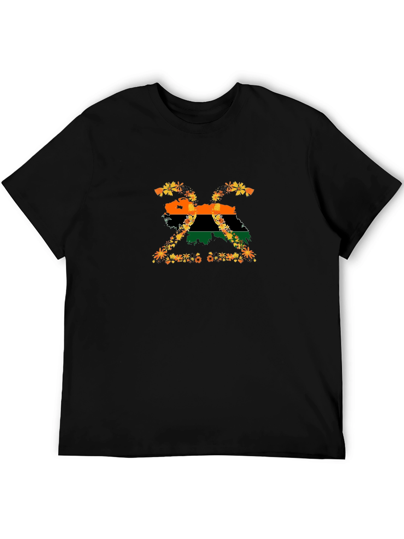 Floral BIAFRA Map T-Shirt