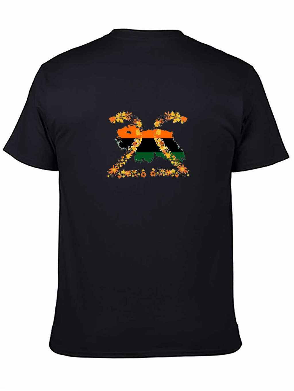 Floral BIAFRA Map T-Shirt