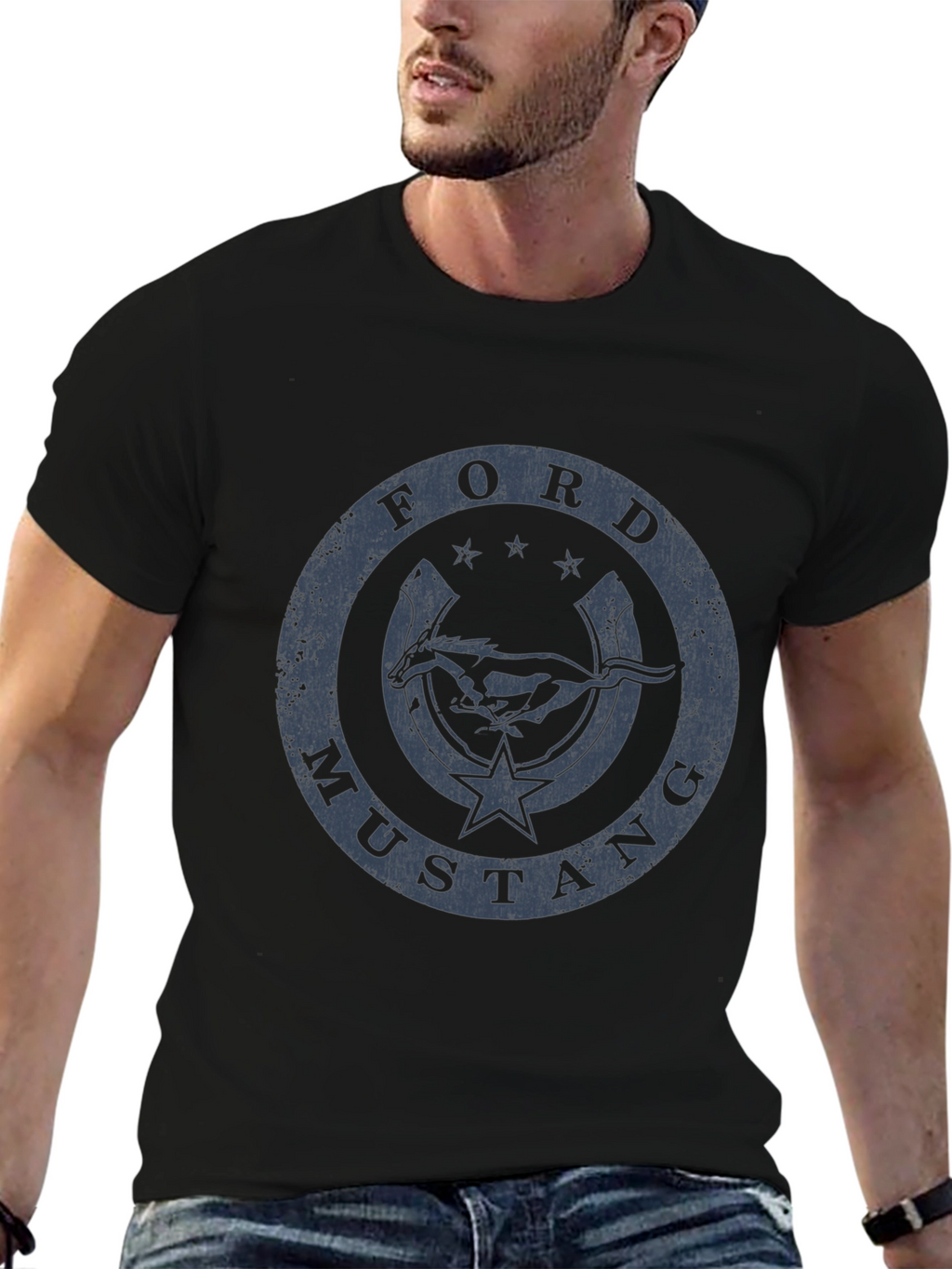 Ford Mustang Graphic Tee - Black