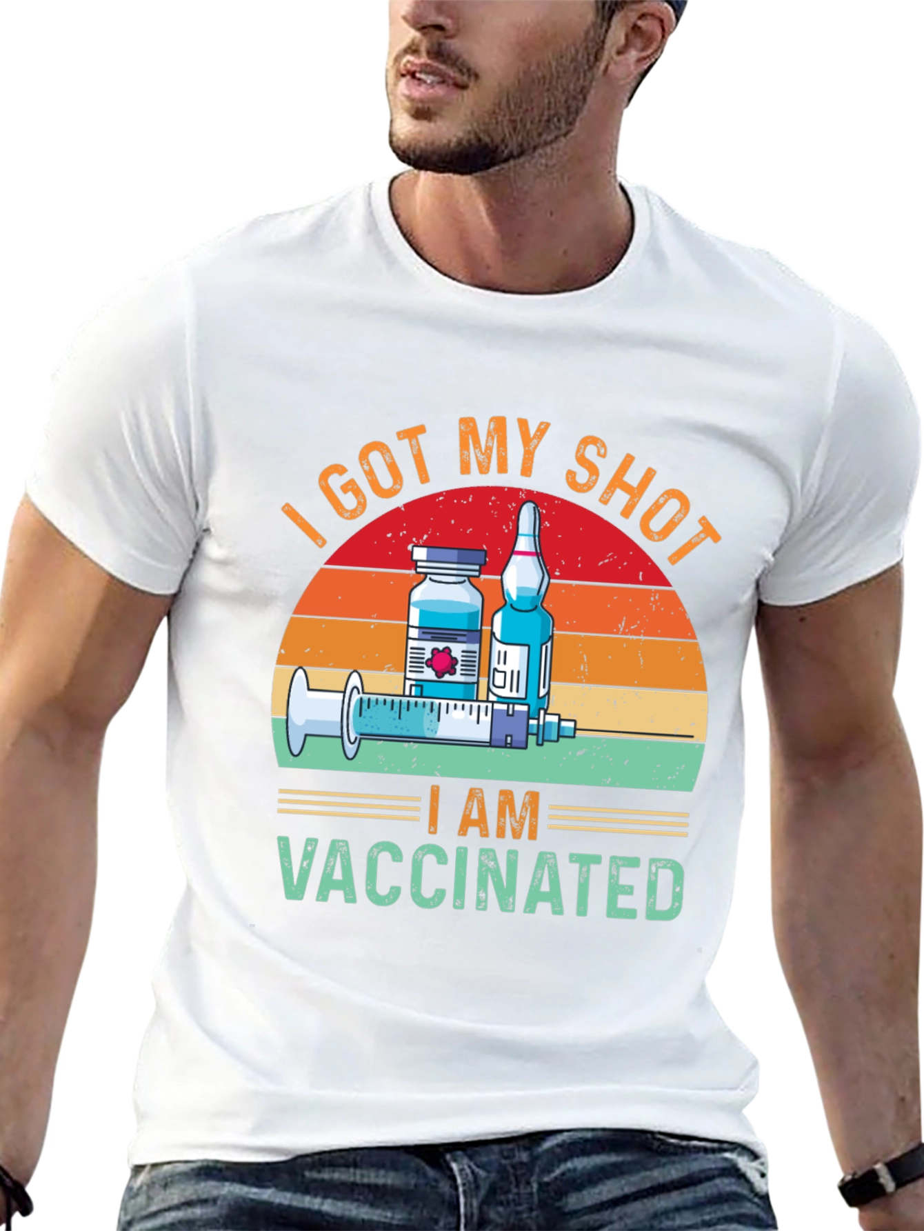 I Got My Shot I am Vaccinated Black T-Shirt