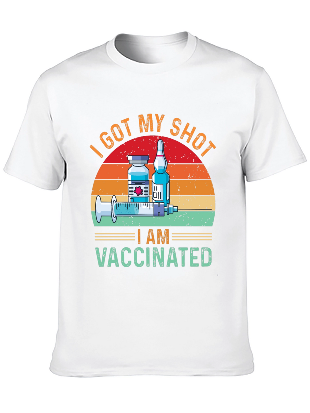 I Got My Shot I am Vaccinated Black T-Shirt