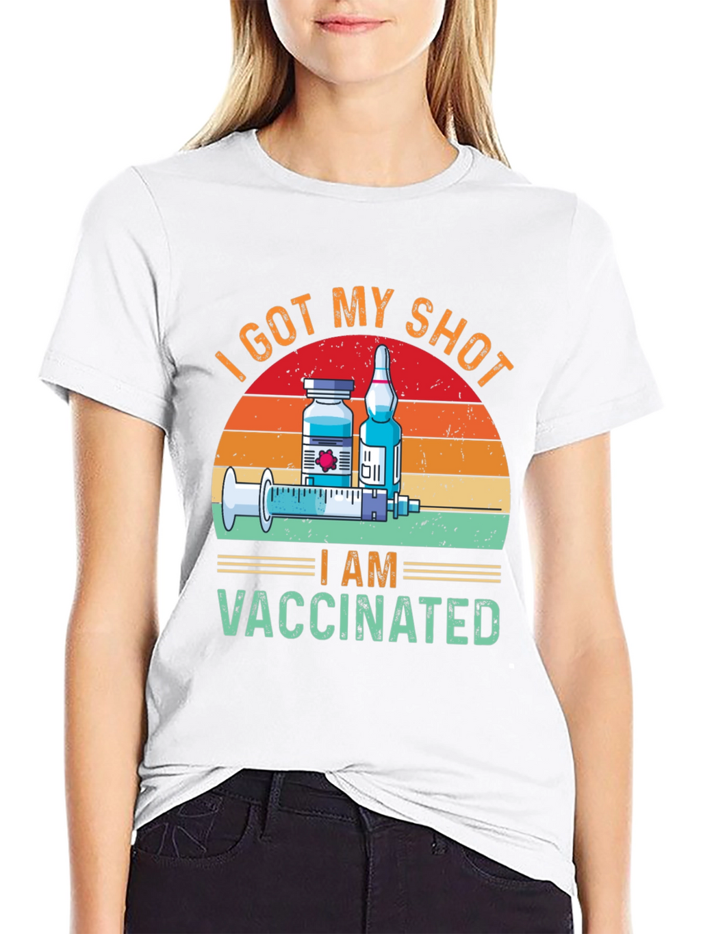 I Got My Shot I am Vaccinated Black T-Shirt