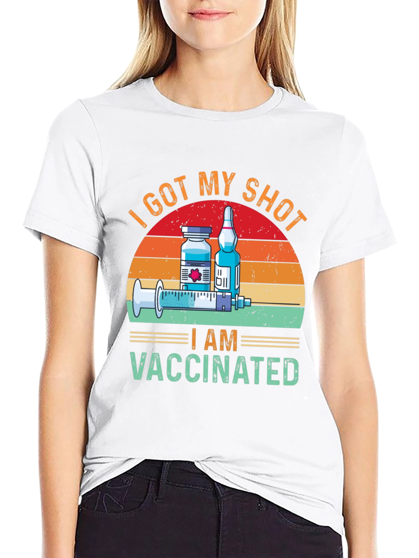 I Got My Shot I am Vaccinated Black T-Shirt