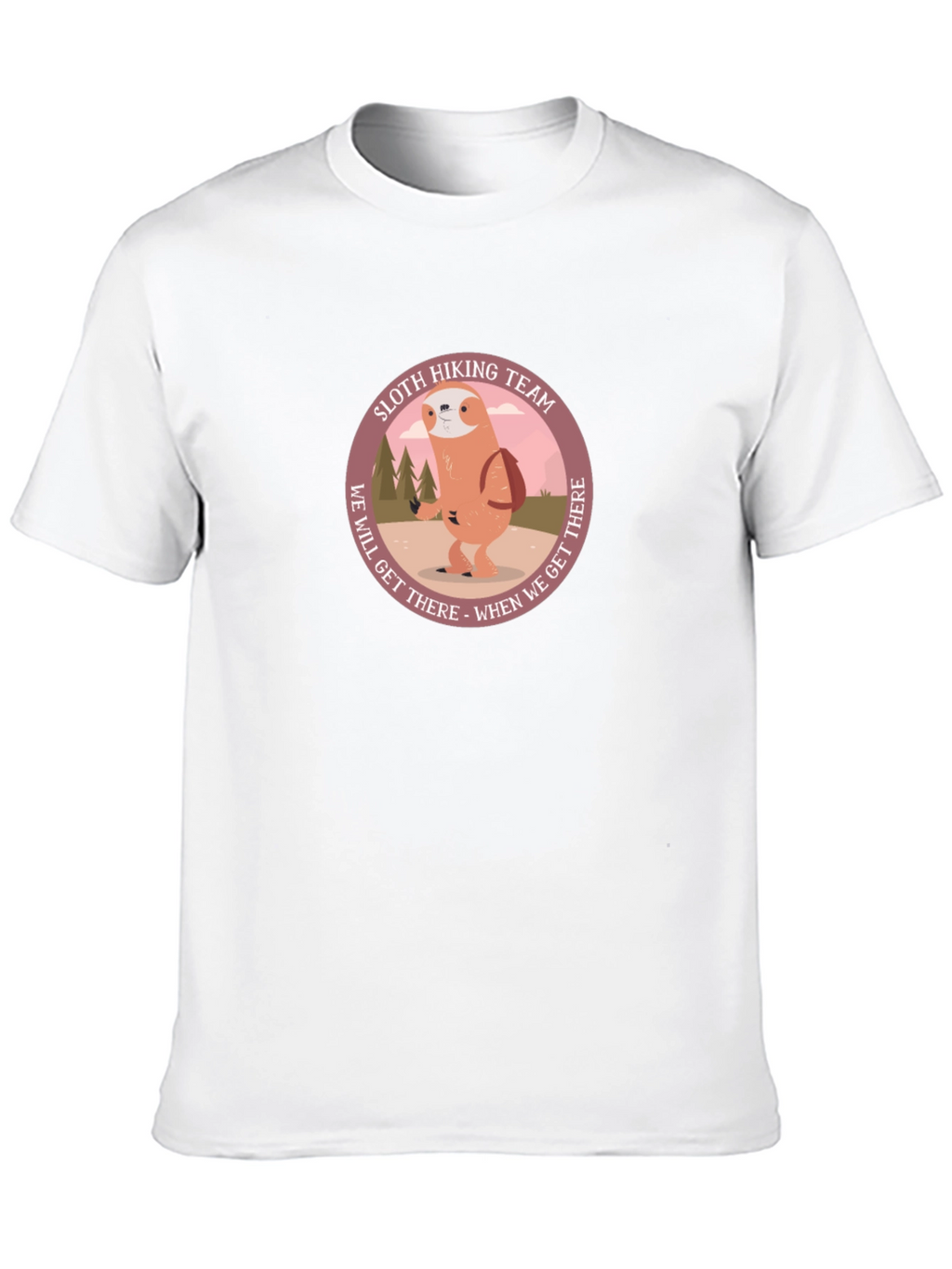 Sloth Hiking Team Black Graphic Tee