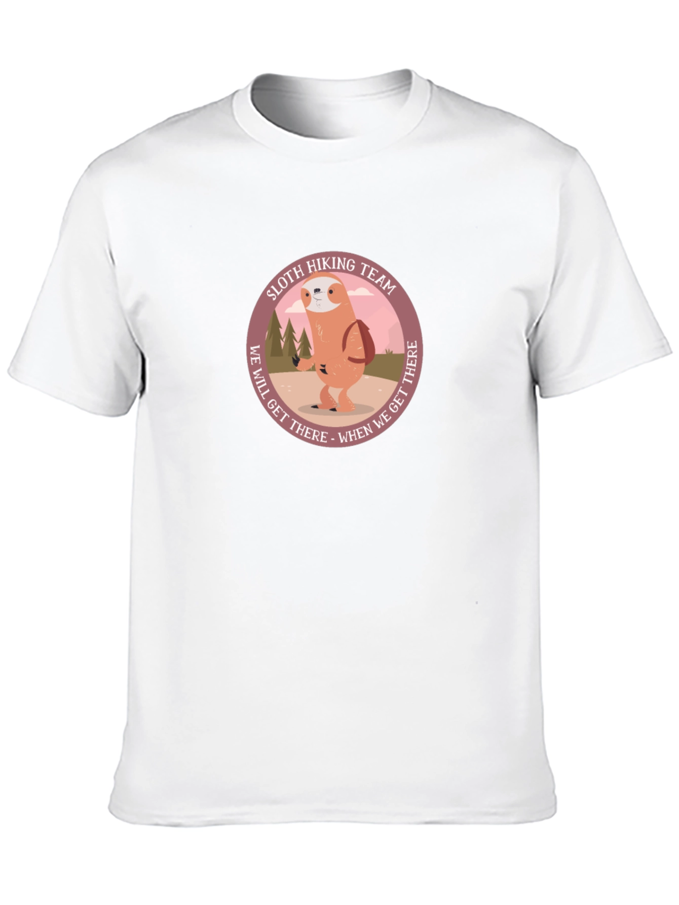 Sloth Hiking Team Black Graphic Tee