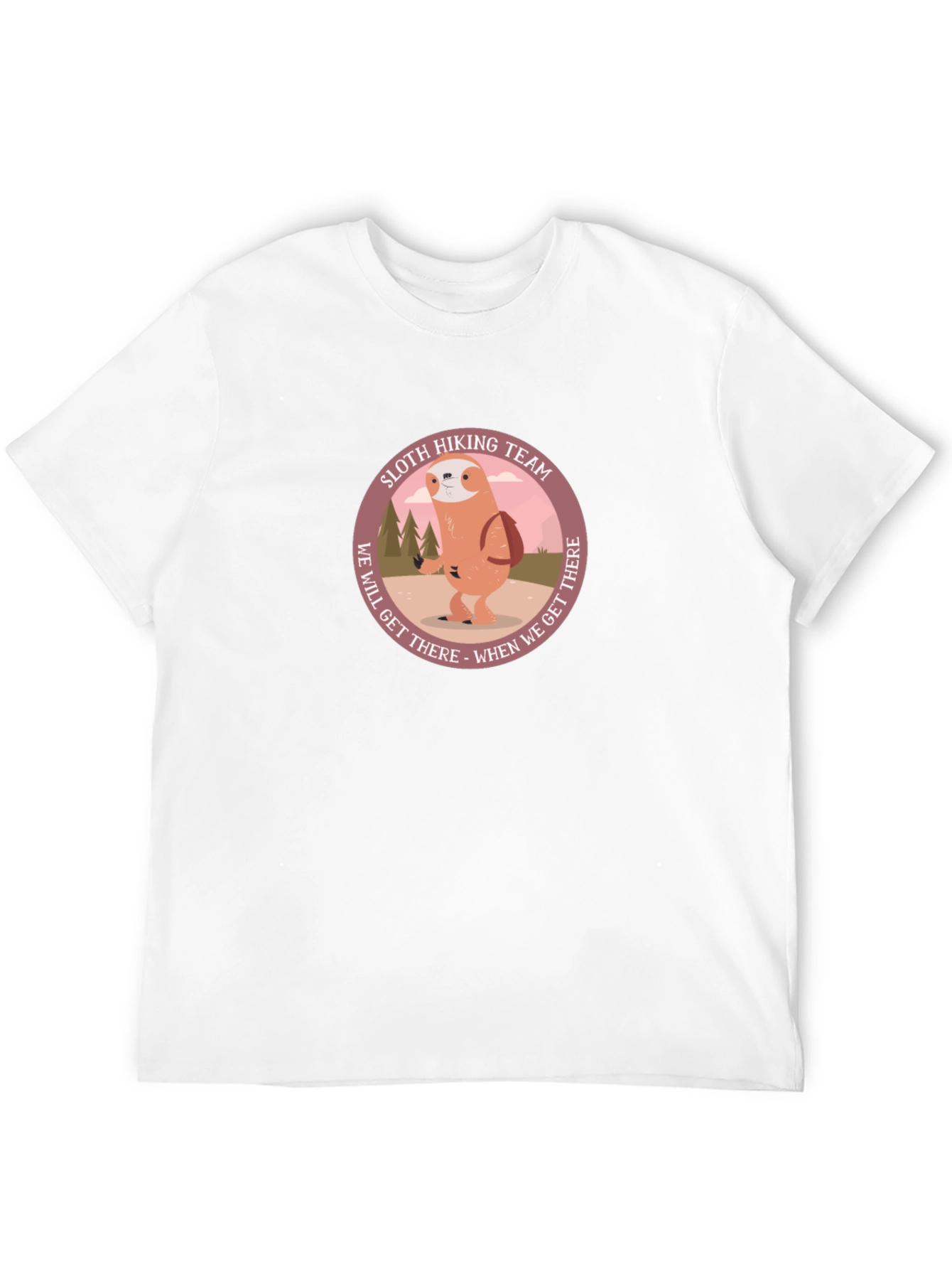 Sloth Hiking Team Black Graphic Tee