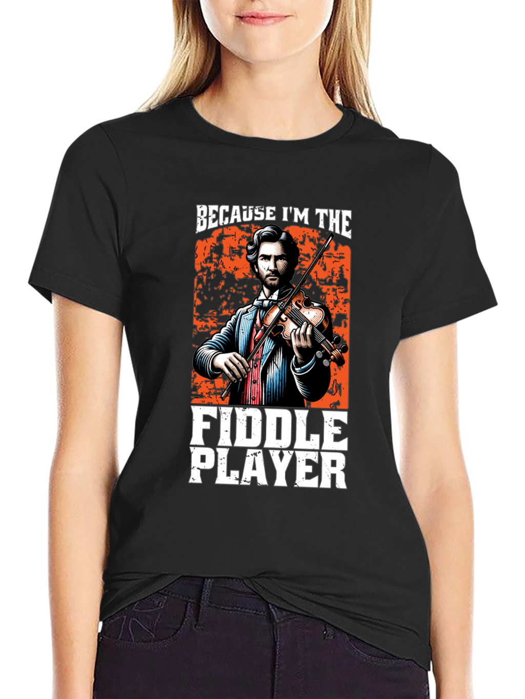 Fiddle Player T-Shirt: Musical Humor Graphic Tee