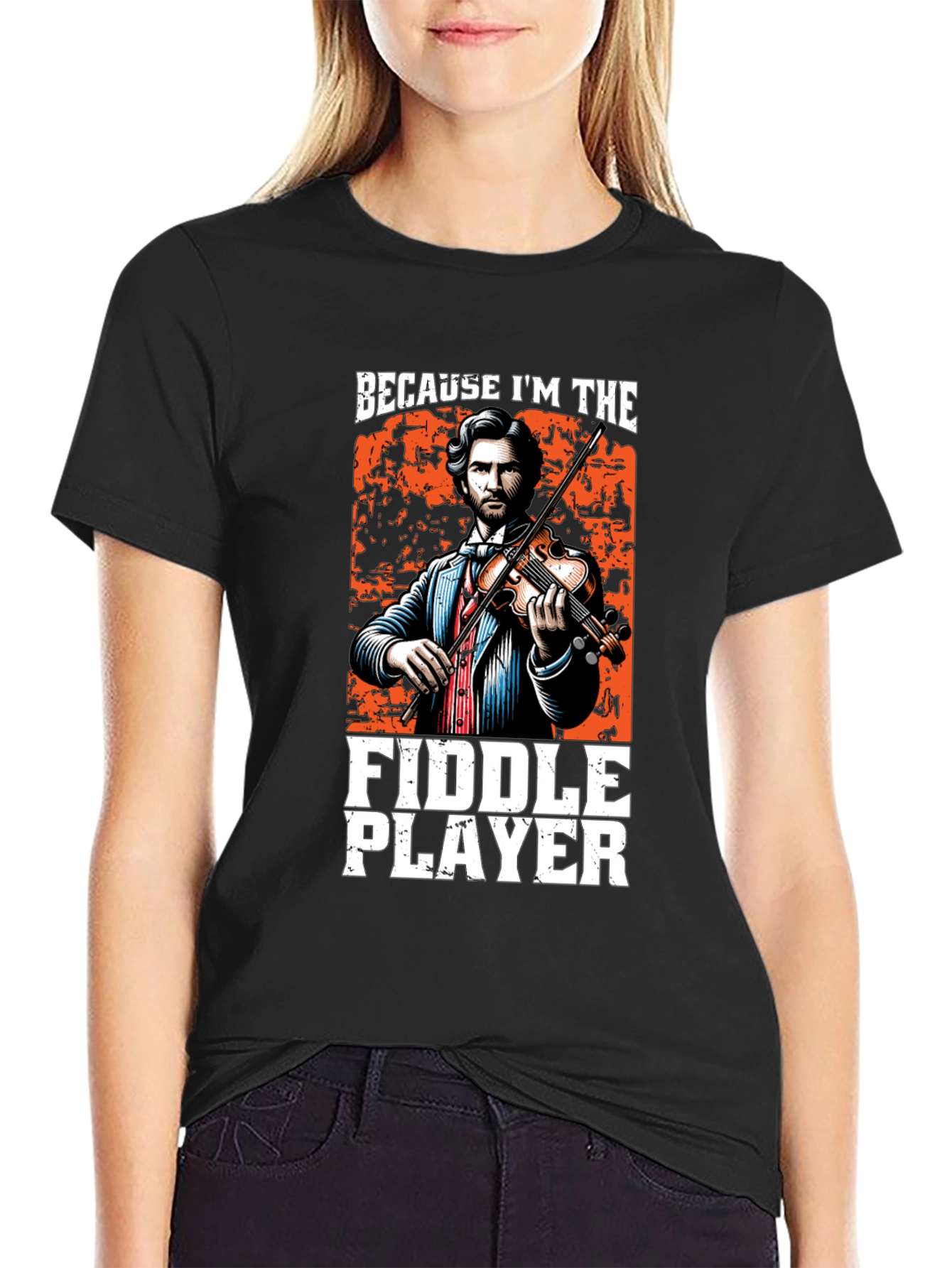 Fiddle Player T-Shirt: Musical Humor Graphic Tee